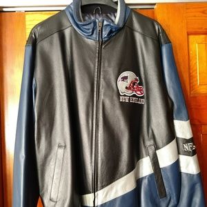 New England Patriots Leather Varsity Jacket